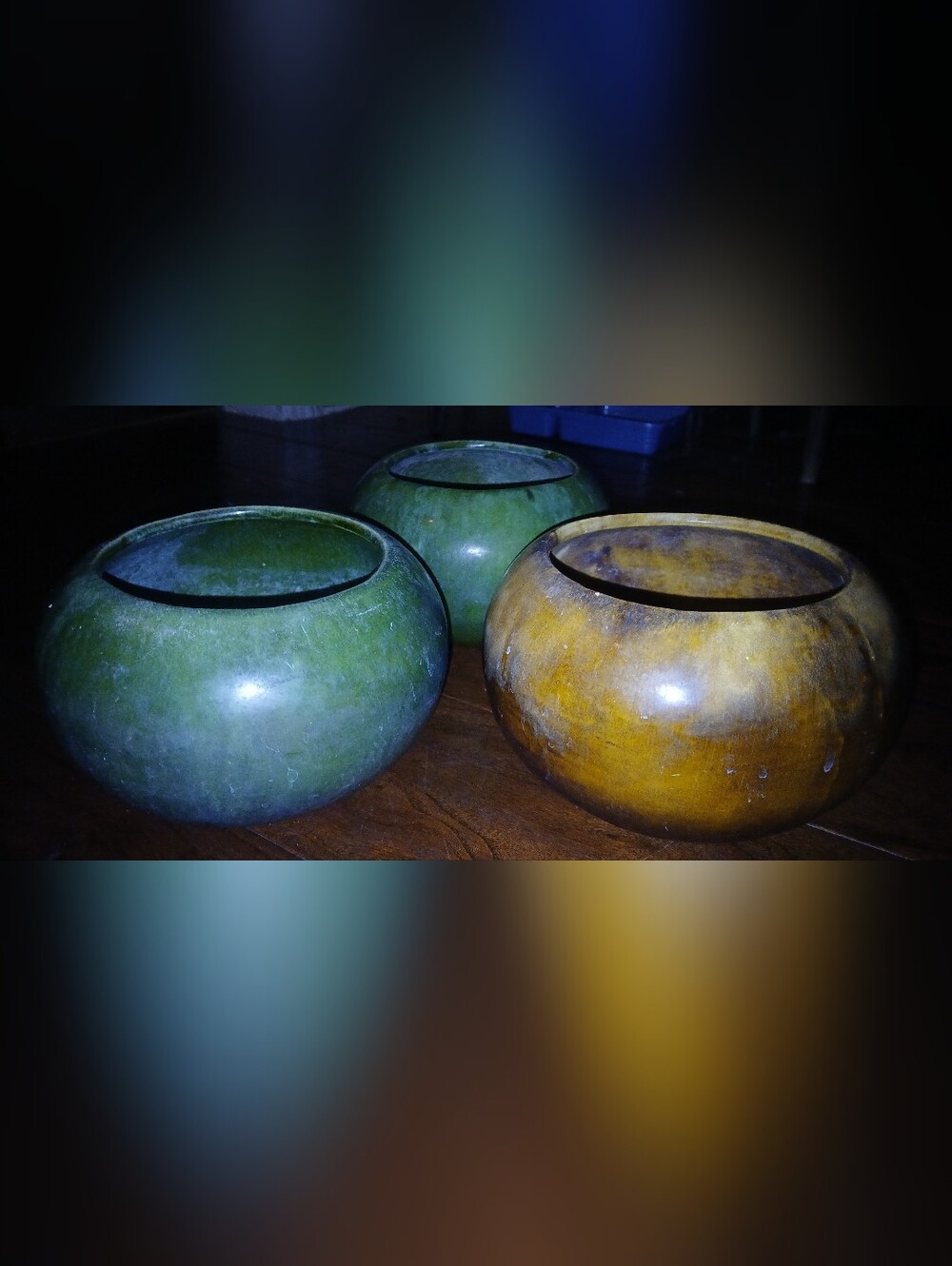 3 Vintage CALI USA Flower Pots.